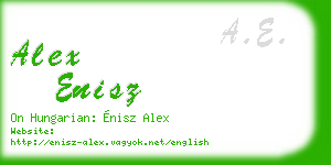 alex enisz business card