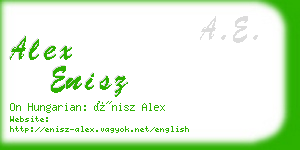 alex enisz business card